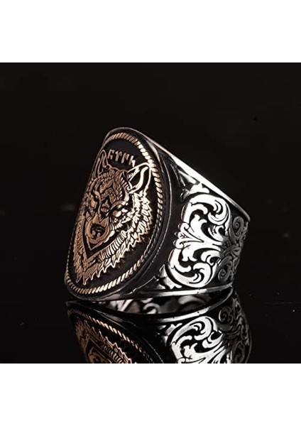 925 Ayar Gümüş Kurt Yüzüğü - Cesur Tarz ve Sembolik Güç Için Çarpıcı Kurt Başlı Erkek Yüzüğü (Kişiselleştirilebilir) fırsatları
