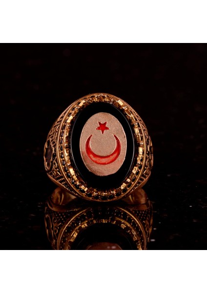 Hilal Yıldız Türk Erkek Yüzüğü, Ay ve Yıldız Gümüş Yüzük, 925 Ayar Gümüş Yüzük modelleri