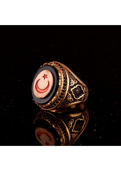 Hilal Yıldız Türk Erkek Yüzüğü, Ay ve Yıldız Gümüş Yüzük, 925 Ayar Gümüş Yüzük indirimleri
