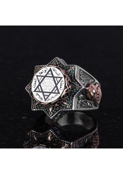 925 Ayar Gümüş Erkek Yüzük, Davud Yıldızı Yüzüğü, Süleyman Yüzüğü indirimleri