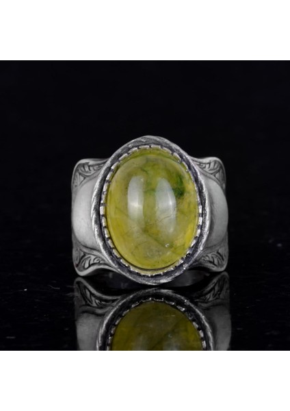 Doğal Taş Yüzük, 925 Ayar Gümüş Yüzük, Prehnit fiyatları