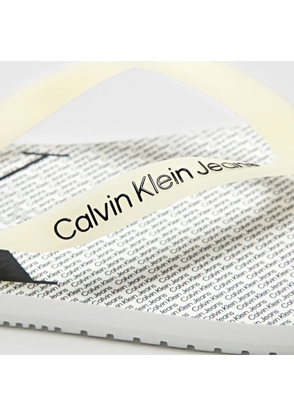 Calvin Klein Beach Glossy Erkek Parmak Arası Terlik Beyaz fiyatları