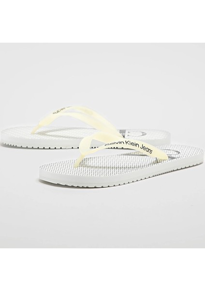 Calvin Klein Beach Glossy Erkek Parmak Arası Terlik Beyaz fırsatları