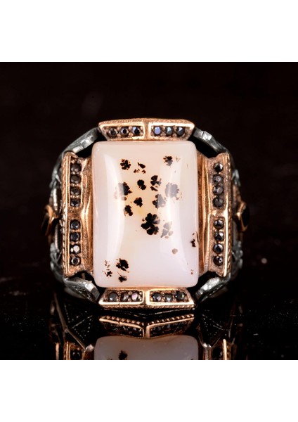 Doğal Yemen Akik Taşı Yüzük - 925 Ayar Gümüş Yüzük (Model-4) fiyatları