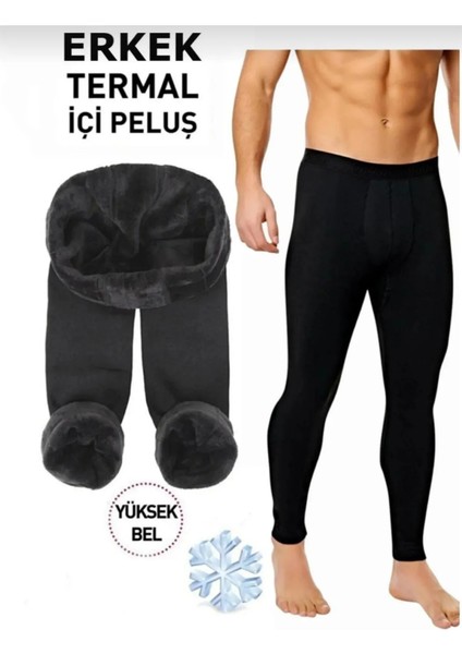 Erkek Içi Peluş Termal Tayt Kışlık Peluşlu Polarlı Likralı Polar Termal Içlik