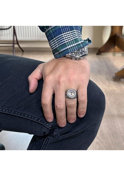 Hayat Ağacı Yüzüğü - 925 Ayar Gümüş Yüzük Erkekler Için fiyatları