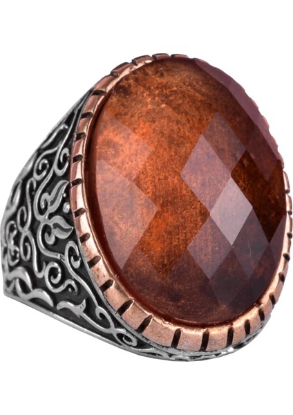 Sultanite Taşlı Yüzük, 925 Ayar Gümüş Erkek Yüzüğü, Büyük Yüzük