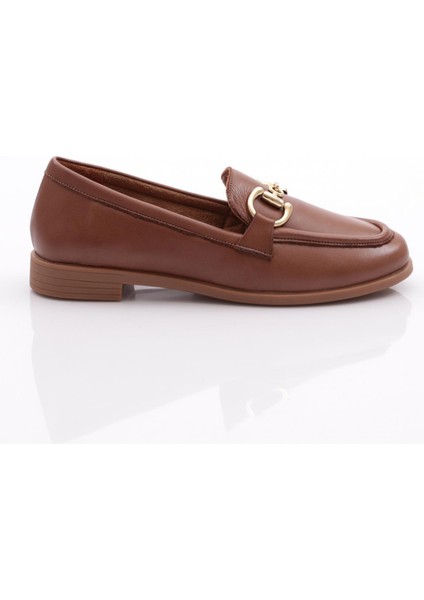 1852 Kadin Metal Aksesuarli Loafer Ayakkabi