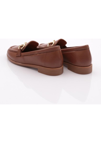 1852 Kadin Metal Aksesuarli Loafer Ayakkabi