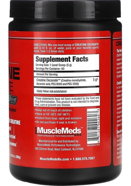 Creatine Decanate 300 gr - 60 Servis fiyatları