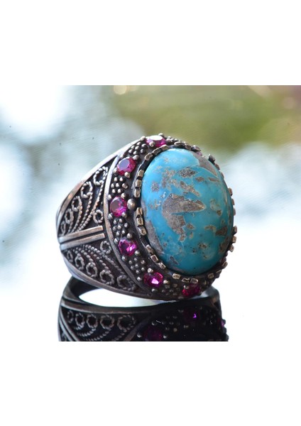 Arizona Turkuaz Taş Yüzük, Sultan Yüzük, Gümüş Unisex Yüzük modelleri
