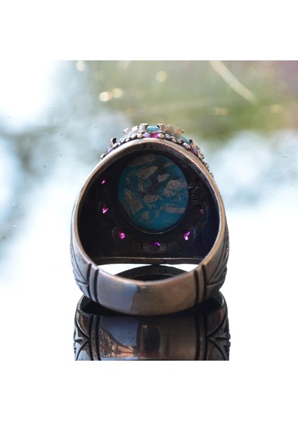 Arizona Turkuaz Taş Yüzük, Sultan Yüzük, Gümüş Unisex Yüzük indirimleri