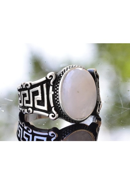 Doğal Sarı Safir Yüzük, 925 Ayar Gümüş Erkek Yüzüğü, Minimalist Tasarım indirimleri