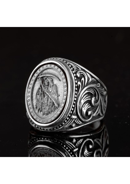 Ölüm Meleği Yüzüğü, 925 Ayar Gümüş Yüzük, El Yapımı Yüzük Erkekler Için, Farklı Ölüm Meleği Yüzüğü fırsatları