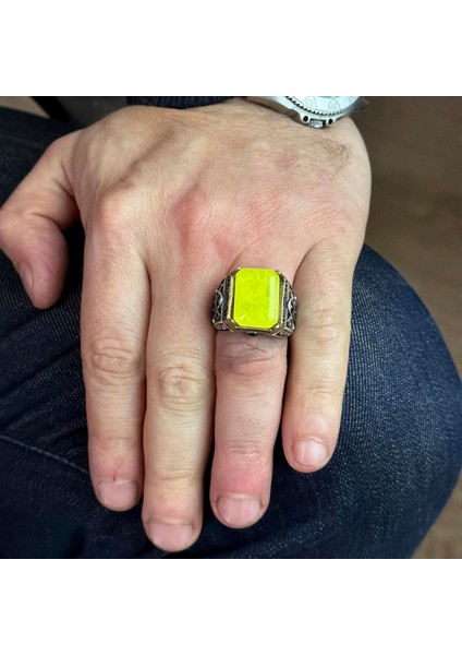 Paraiba Taşı Yüzüğü, 925K Sterlin Gümüş Erkek Yüzüğü modelleri