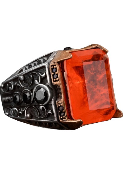 Paraiba Taşı Yüzüğü, 925K Sterlin Gümüş Erkek Yüzüğü indirimleri