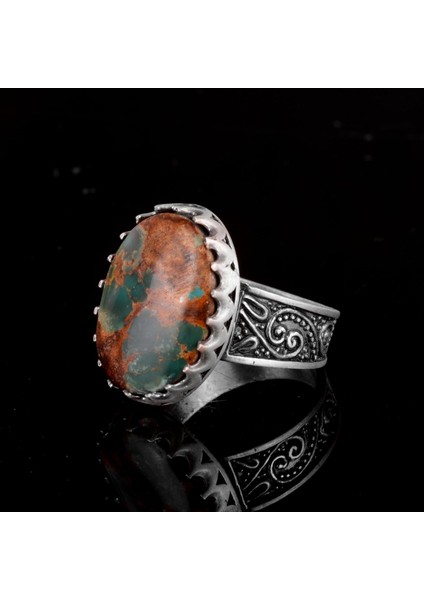 Arizona Turkuaz Taş Yüzük, 925 Ayar Katı Gümüş Yüzük indirimleri