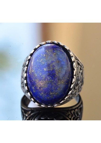 Lapis Lazuli Taşı, El Yapımı Yüzük, Gümüş Erkek Yüzüğü fiyatları