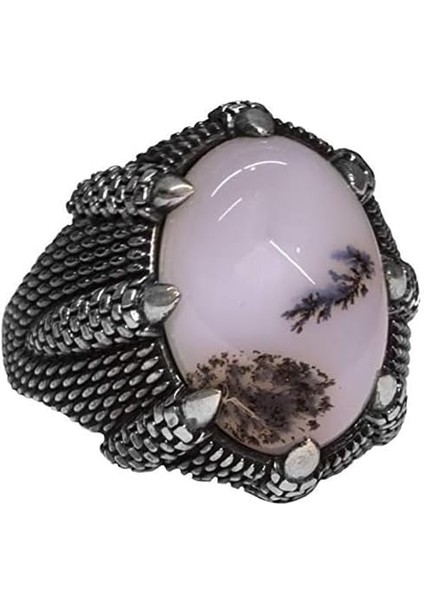 925 Ayar Gümüş Erkek Yüzük - Yemen Akik - Kartal Pençesi Tasarımı - El Yapımı Takı modelleri