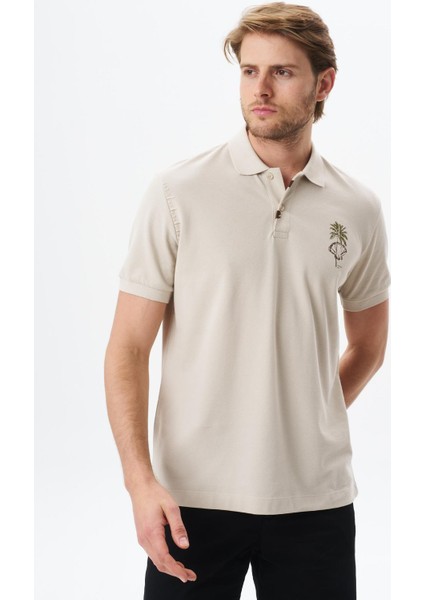 Erkek Regular Fit Baskılı % 100 Pamuk Pike Polo Yaka Tişört Y29374354902 modelleri