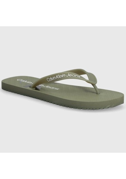 Calvin Klein Beach Glossy Erkek Parmak Arası Terlik Haki fırsatları