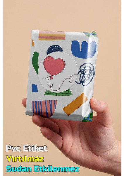 Ambalaj Kargo Hediye Paketleme Etiketi Model 552 - 100 Adet 3cm