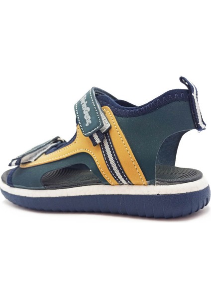 Şirin Genç Ortopedik Taban Bordo-Sarı Renk Cırtlı Erkek Çocuk Sandalet fırsatları