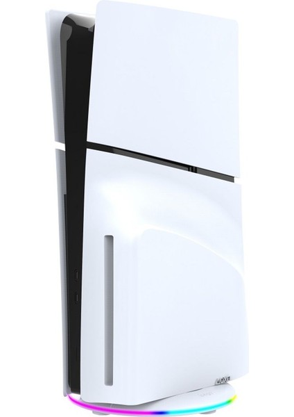 Dikey Stand Dijital/disk Sürümü Ps5 Evrensel Konsol Için 14 Renkli LED Işıklı
