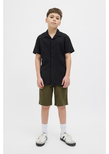 Jorluke Crınkle Ss Jnr Siyah Erkek Çocuk Gömlek fırsatları