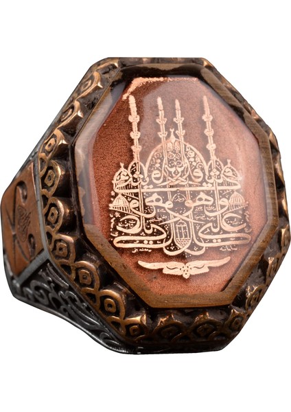 Islami Erkek Yüzük - 925 Ayar Gümüş ve Cami Sembol Tasarımı