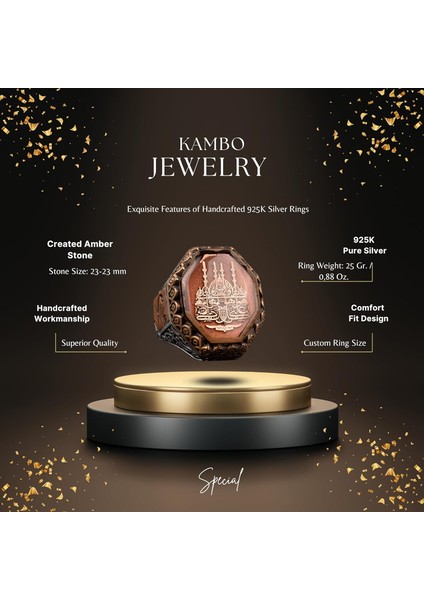 Islami Erkek Yüzük - 925 Ayar Gümüş ve Cami Sembol Tasarımı fiyatları