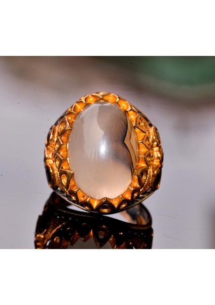 Erkekler Için Gümüş Yüzük - Doğal Yemen Akik Taşı modelleri