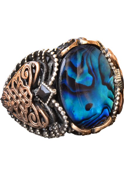 Doğal Inci Renkli Taş Yüzük, Gümüş Yüzük Erkekler Için, Doğum Taşı Yüzüğü Erkekler Için