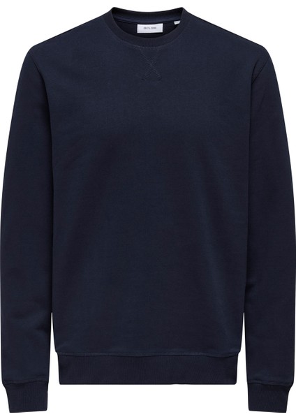 Only&sons Onsdavıd Reg Crew Sweat Lacivert Erkek Sweatshirt