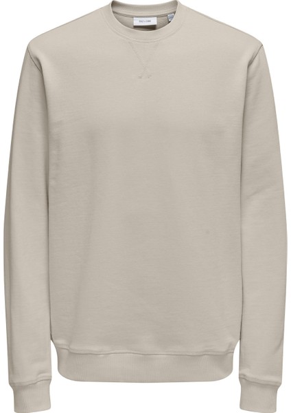 Only&sons Onsdavıd Reg Crew Sweat Kahverengi Erkek Sweatshirt