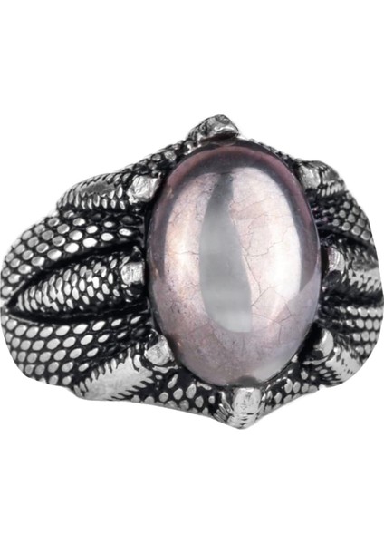 925 Ayar Gümüş Pençe Yüzük ile Doğal Pirita Taşı – El Yapımı Yüzük ile Aslan Zenginliği ve Koruma