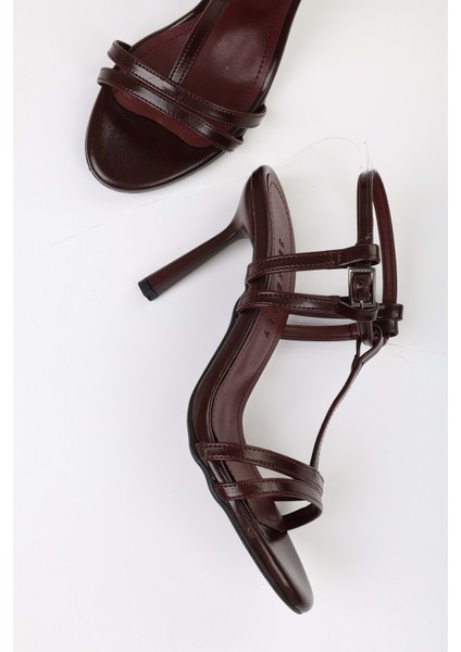 Kadın Pace Bordo Cilt Topuklu Ayakkabı modelleri