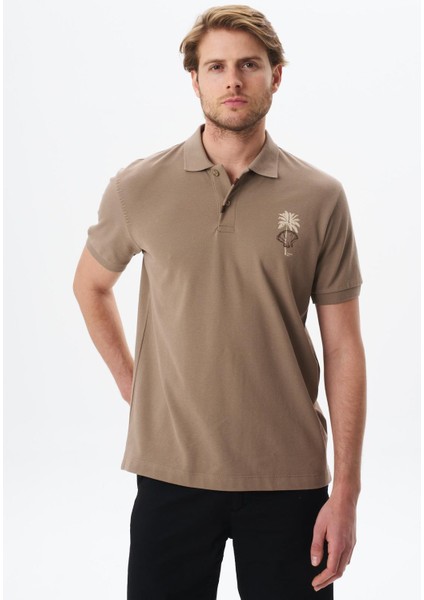 Erkek Regular Fit Baskılı % 100 Pamuk Pike Polo Yaka Tişört Y29374354902 modelleri