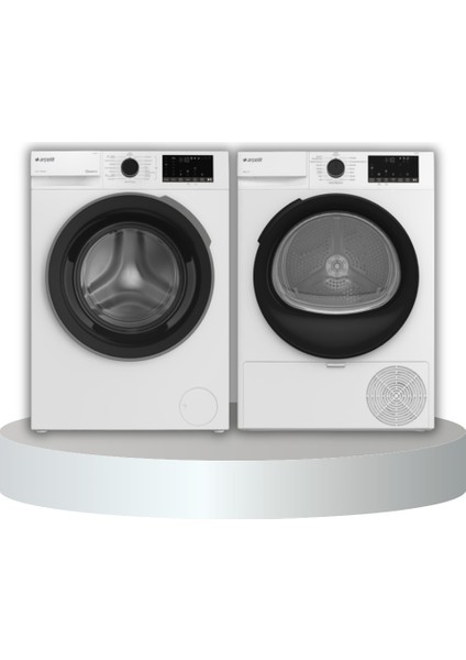 9 kg Çamaşır - Kurutma Makinesi Beyaz Set (9120 Dmx - 901 Kmx)