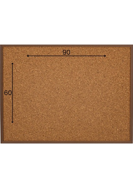 Interpano 60X90 Mantar Pano Mdf Çerçeveli Duvara Monte