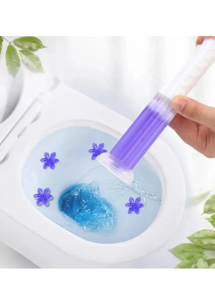 Mor Tuvalet Temizleme Jeli Klozet Banyo Koku Giderici Damga Seti Desenli Koku Giderici Wc Jeli