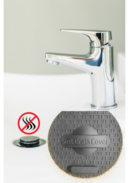 Lavabo Kötü Koku Giderici Önleyici Silikon Mat Sızdırmaz Lavabo Tıkacı Lavabo Tıpası Evye Kapağı Gri