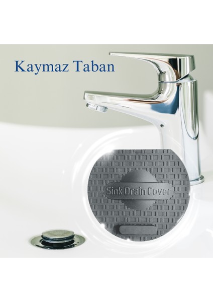 Lavabo Kötü Koku Giderici Önleyici Silikon Mat Sızdırmaz Lavabo Tıkacı Lavabo Tıpası Evye Kapağı Gri