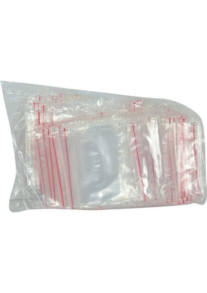 Kilitli Naylon Torba Poşet 6x7 cm Şeffaf 100 Adet 1 Paket