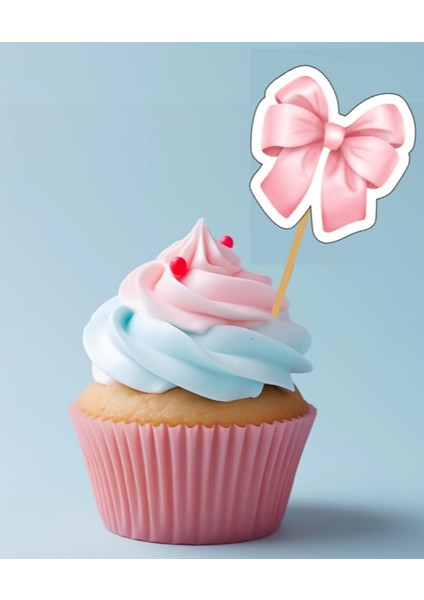 15ADET 6 cm Lik Pembe Fiyonk Kurdele Cupcake Kürdanı Pasta Kürdanı Doğum Günü Süslemeleri Parti Süslemeleri S Sofra Süsleri modelleri