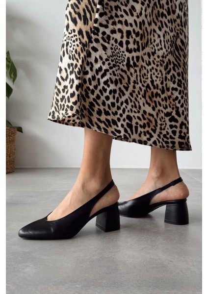 Diana Siyah Hakiki Deri Topuklu Ayakkabı fiyatları