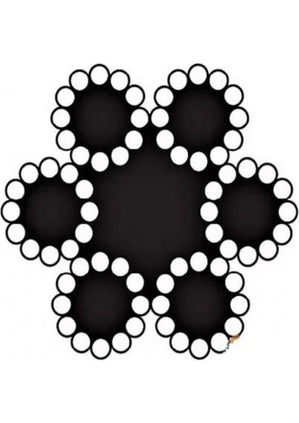 Çelik Halat 6 mm 10 Metre (6X12+7 K.öz)