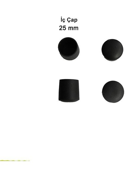 Yuvarlak Profil Dış Tapa 25 mm 4 Adet