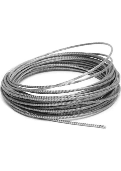 Çelik Halat 3 mm 10 Metre (6x7 K.öz)