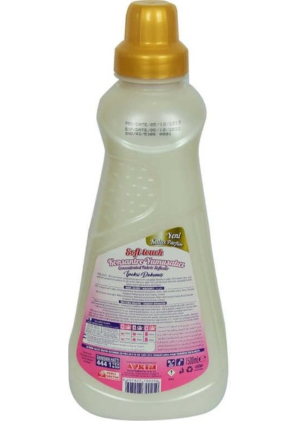 Soft Touch Konsantre Yumuşatıcı Ipeksi Dokunuş Kalıcı Parfüm 60 Yıkama 1500 ml